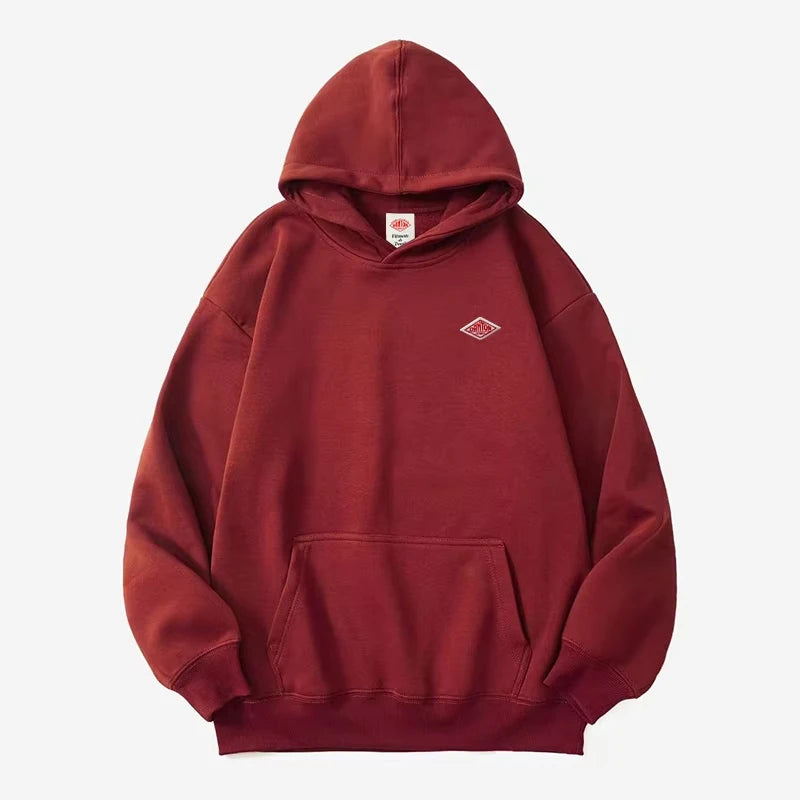 Plush Embroidered Hooded Sweatshirt