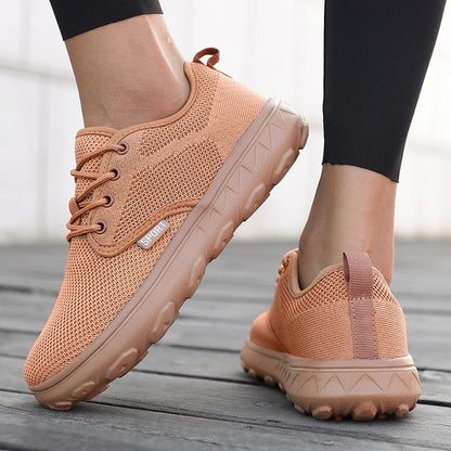 Wide Toe Platform Mesh Sneakers