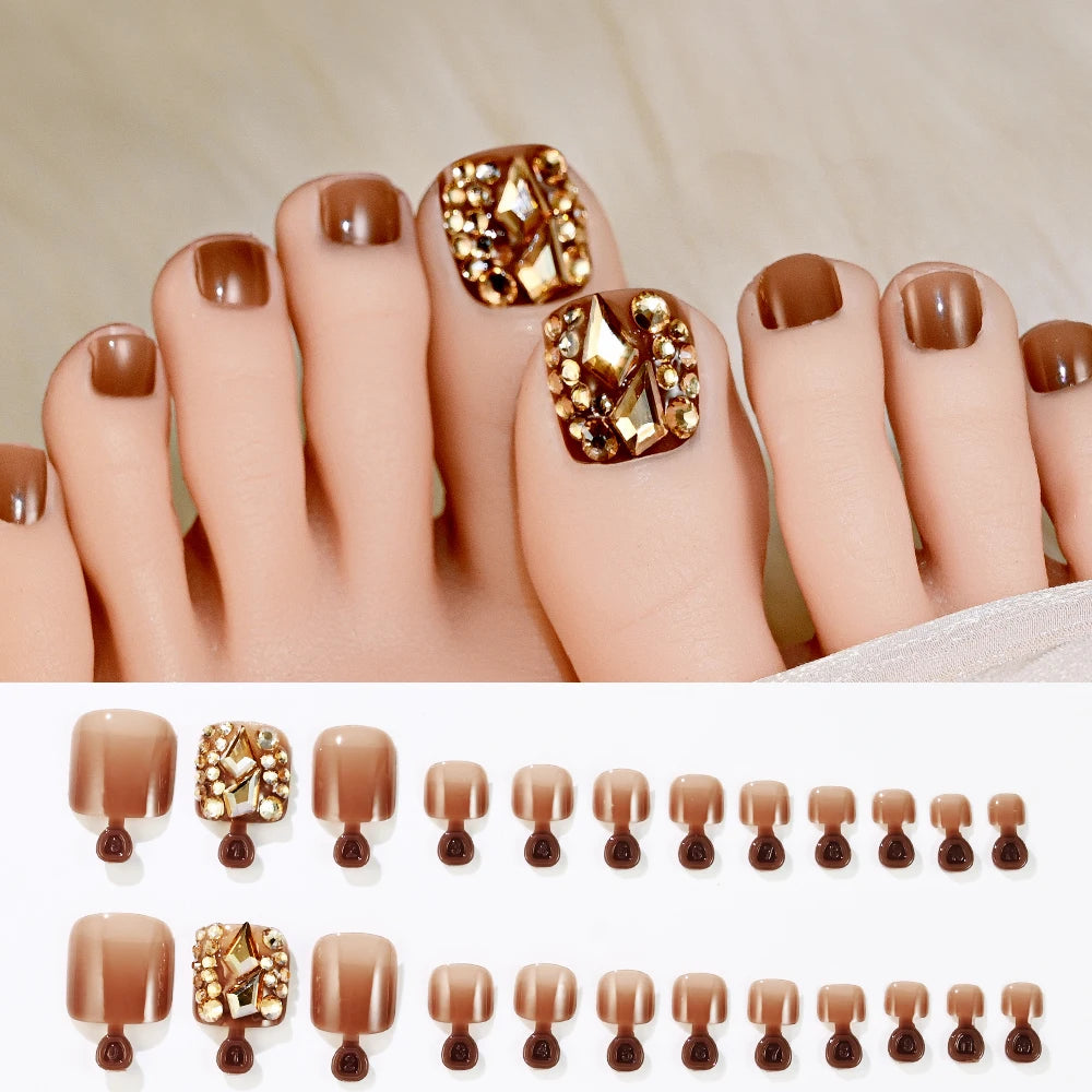 Diamond Toe Press-On Nails
