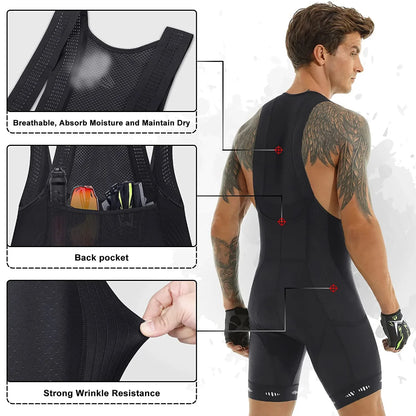 X-Tiger Cycling Bib Shorts Pocket