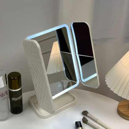 Trifold LED Mirror
