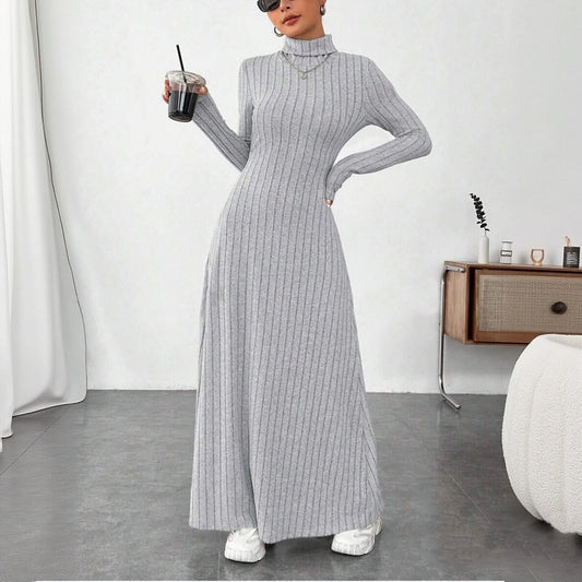 Turtleneck Knit Maxi Dress