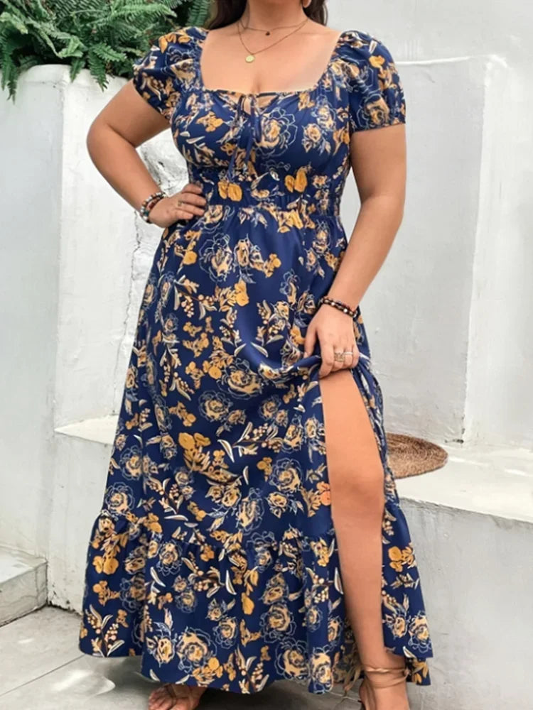 Printed Lace Dress