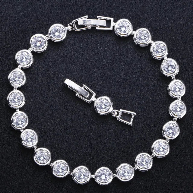 Purple Crystal Charm Bracelet