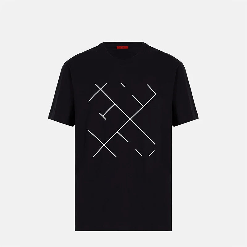 Cotton Letter Print Casual Tee