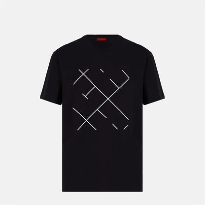 Cotton Letter Print Casual Tee