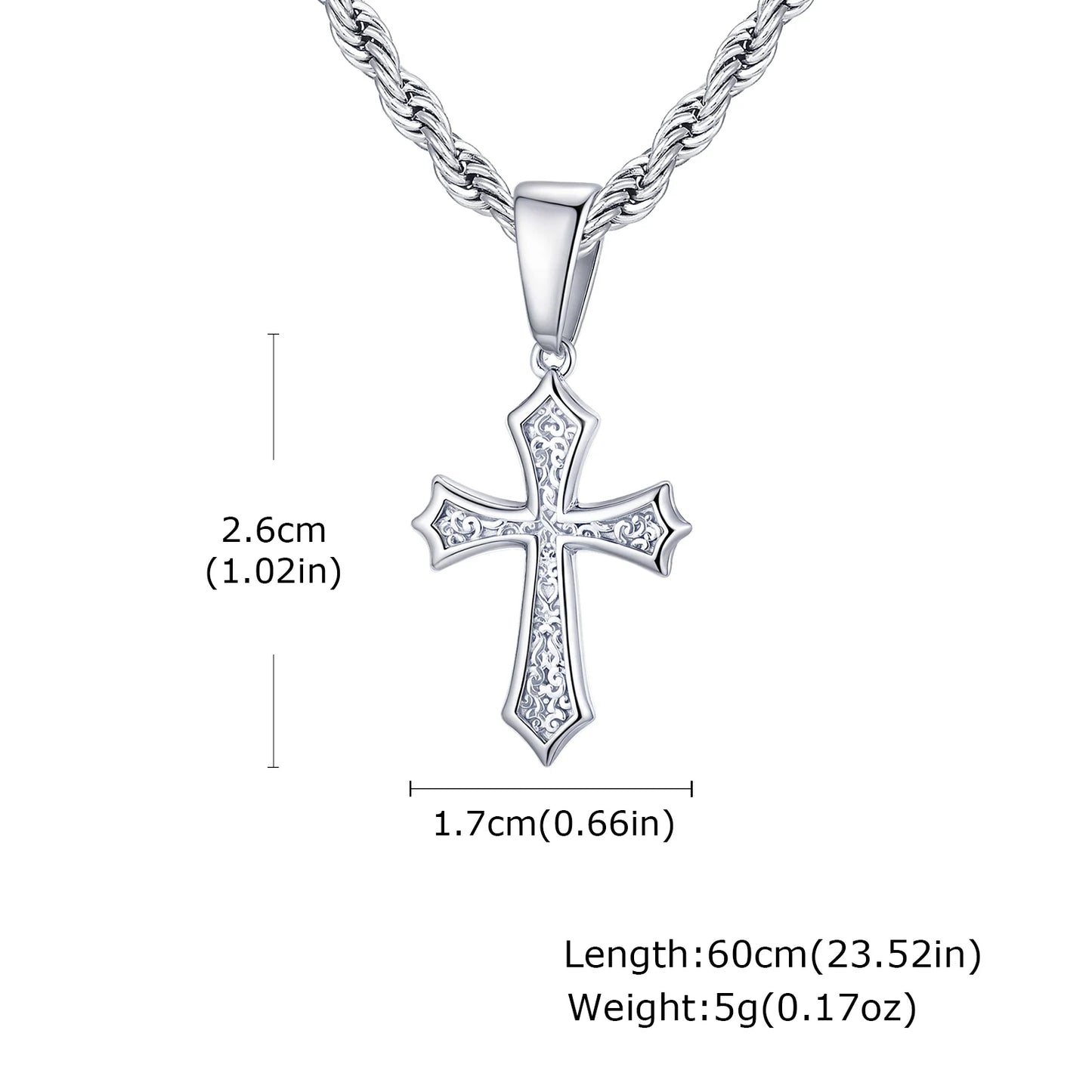 Metal Stainless Steel Cross Necklace Street Party