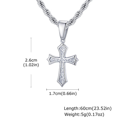 Metal Stainless Steel Cross Necklace Street Party