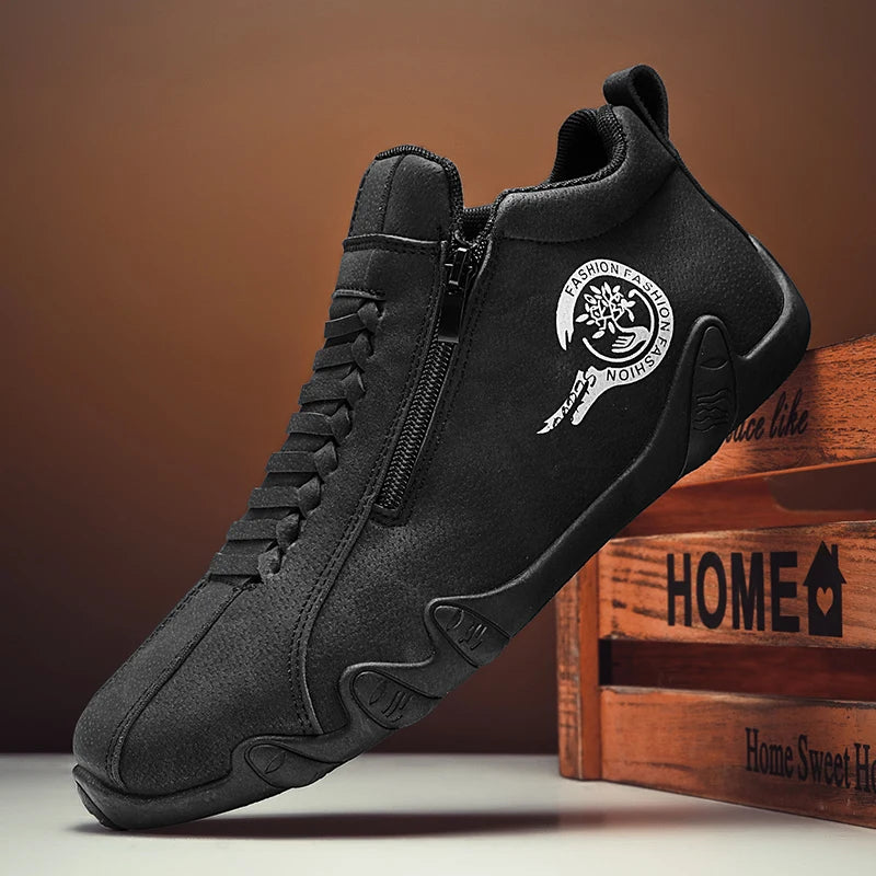 Soft-Sole High-Top Ankle Sneakers