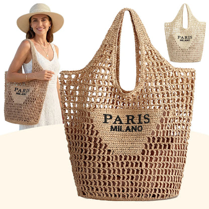 Woven Straw Beach Tote