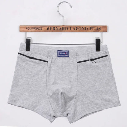 Cotton Zipper Boxers