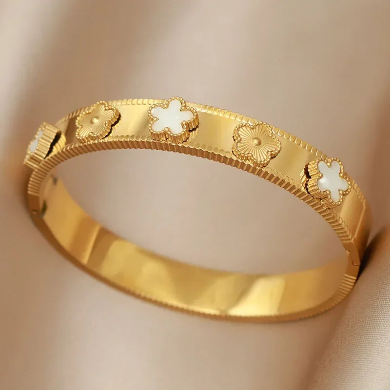 Gold Letter Cuff Bracelet