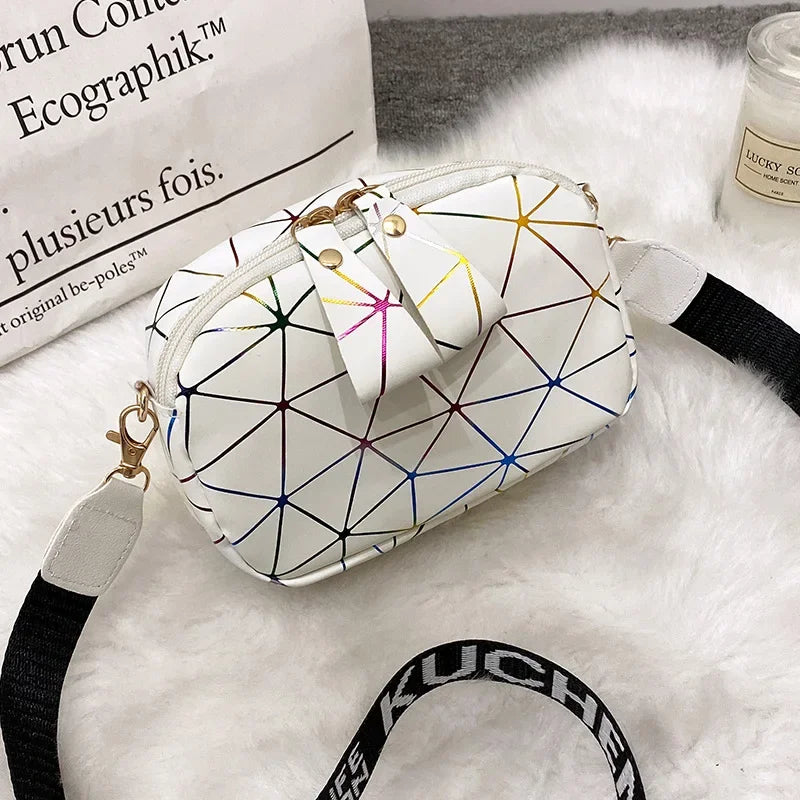 Geometric PU Crossbody Bag