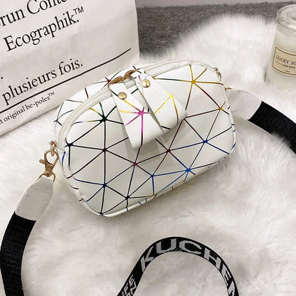 Geometric PU Crossbody Bag