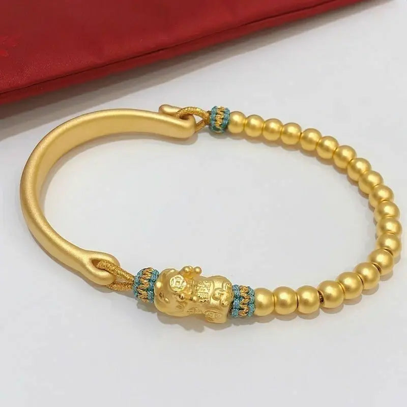Garnet Lucky Bead Bracelet