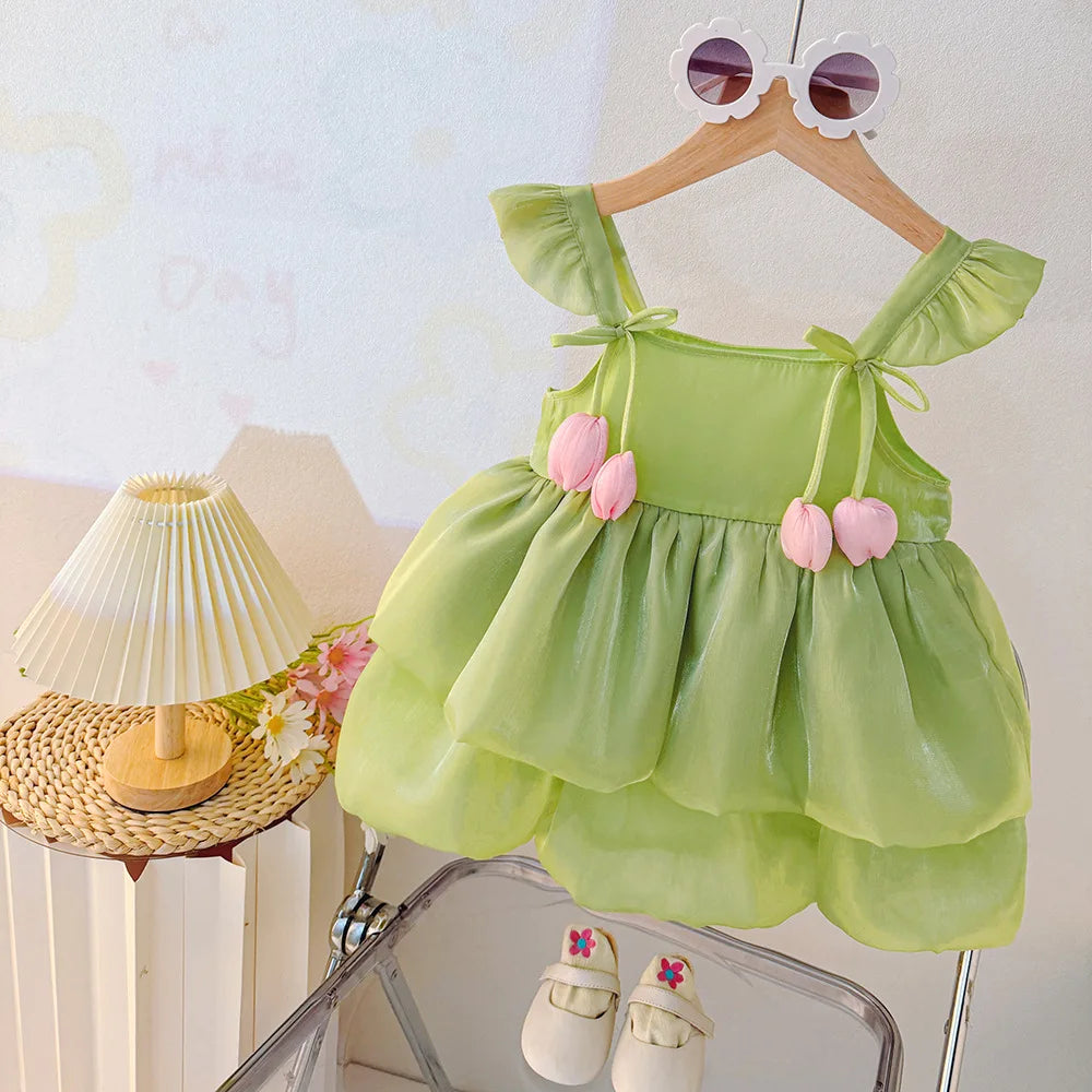 Princess A-Line Polyester Dress