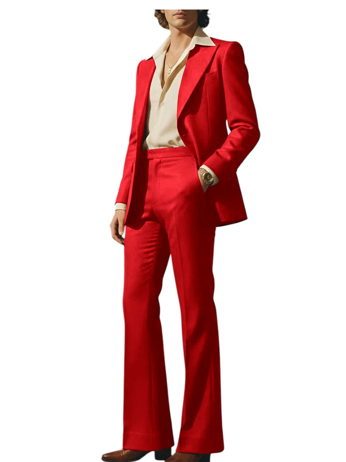 Slim Fit Peak Lapel Suit