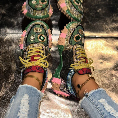 Women’s Rhinestone Platform Sneakers