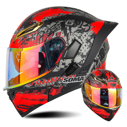 Vintage Retro Dual-Lens Modular Helmet