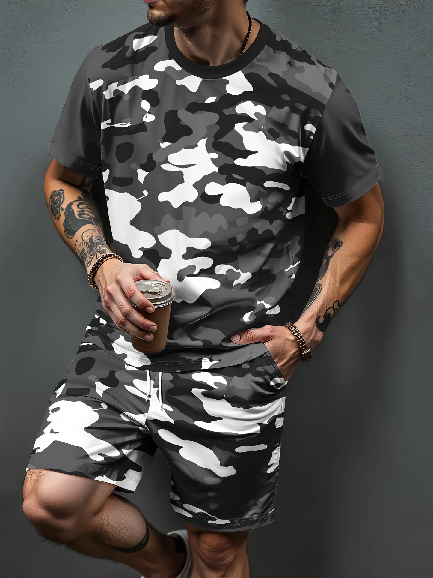 3D Printed Drawstring Shorts Set
