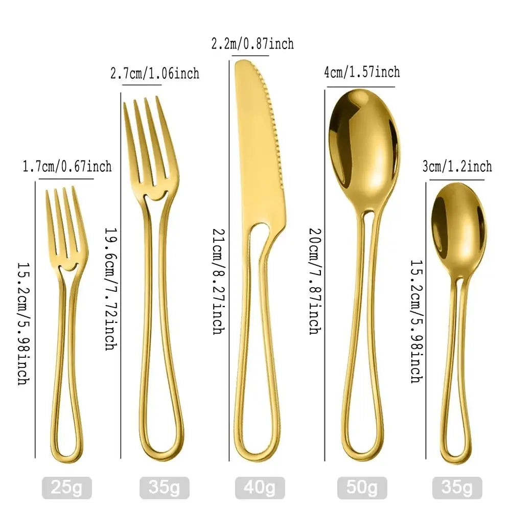 Metal Western Solid Dinnerware Set