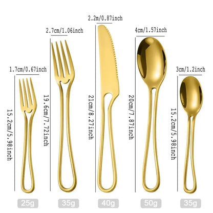 Metal Western Solid Dinnerware Set
