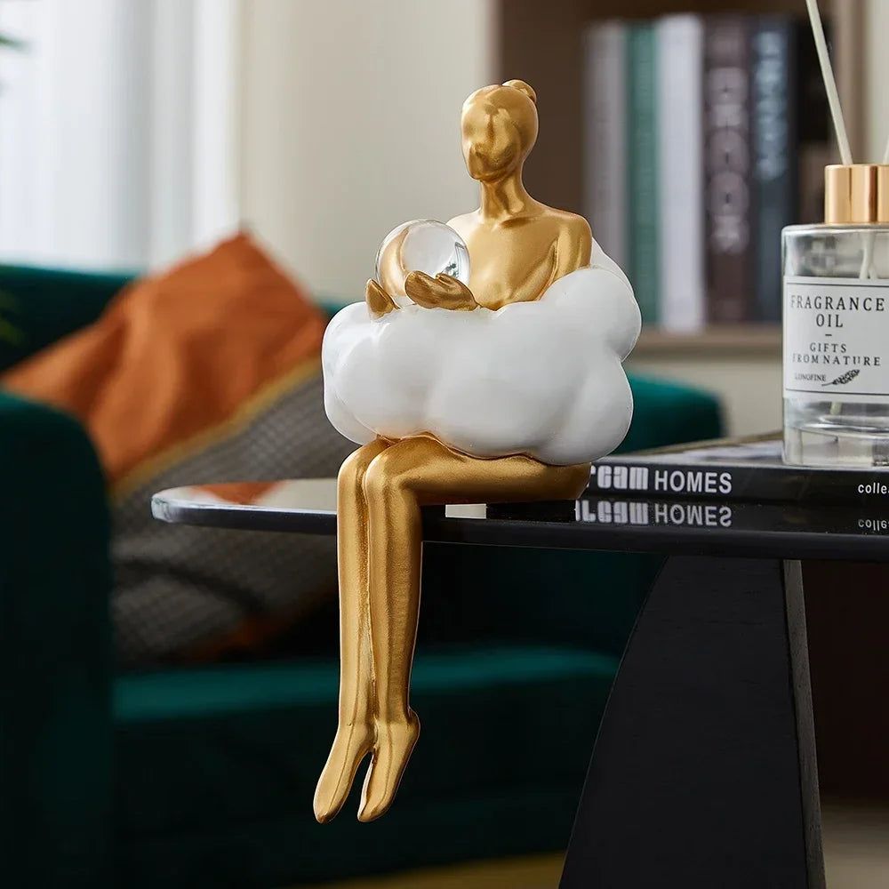 Golden Resin Decorative Figurine