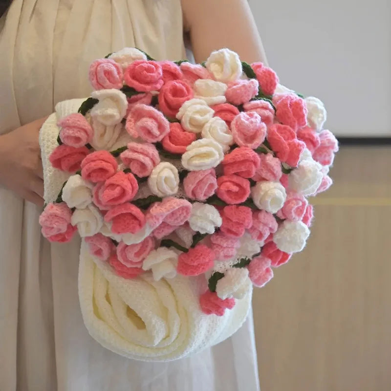 Rose Bouquet Crochet Blanket