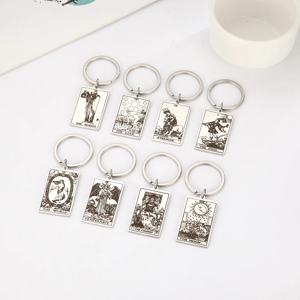 Tarot Key Chain Arcana Pendant