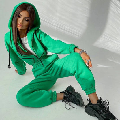 Women’s Zipper Tracksuit Set
