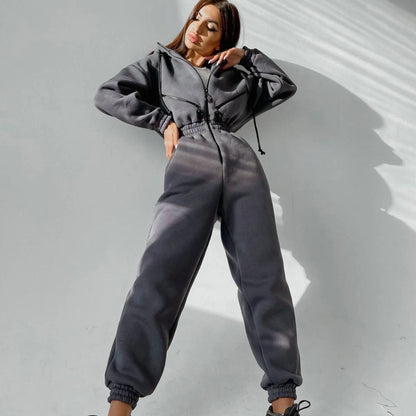 Women’s Zipper Tracksuit Set