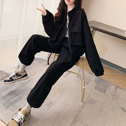 Women’s Zipper Tracksuit Set